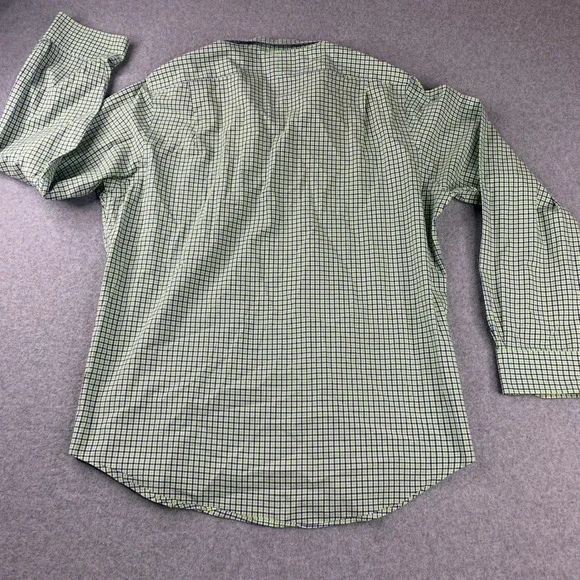 Polo Ralph Lauren Button Down Men L Green Navy Gingham Check Long Sleeve Shirt - Picture 6 of 7